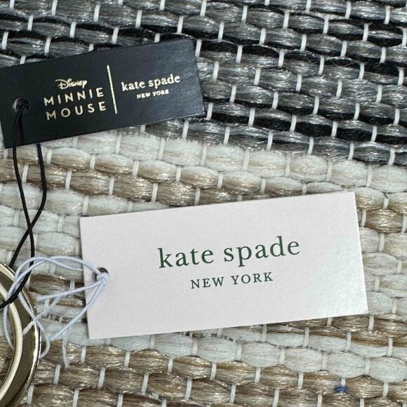 Kate Spade New York x Minnie Mouse Jump Ring Keychain Purse Charm Black Red Bow - Picture 5 of 7